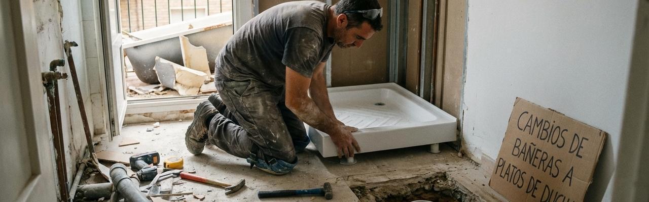 Cambios de bañeras a platos de ducha en Tolosa
