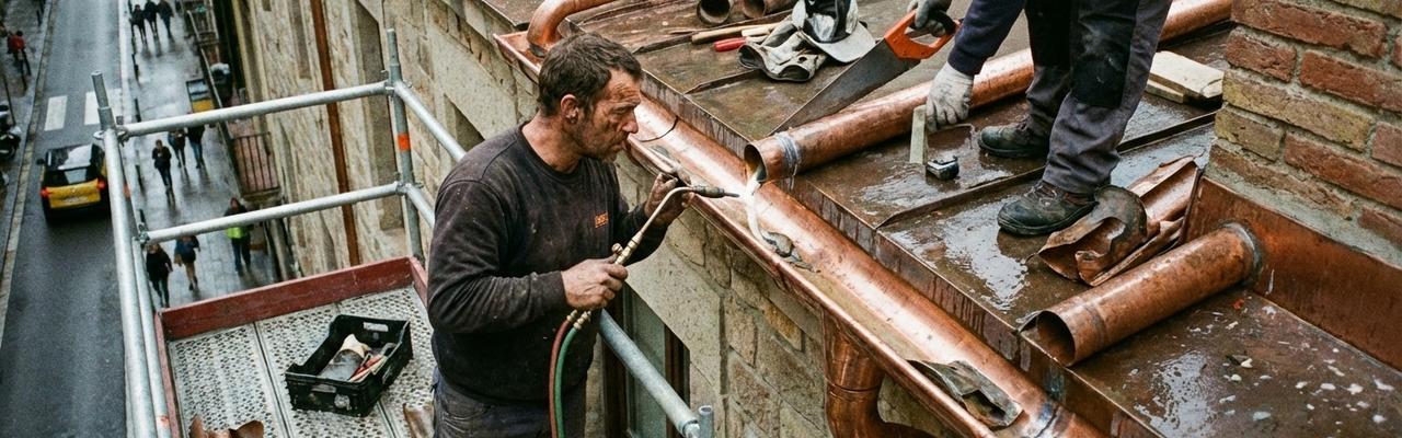Montaje y reparación de bajantes y canalones en Tolosa